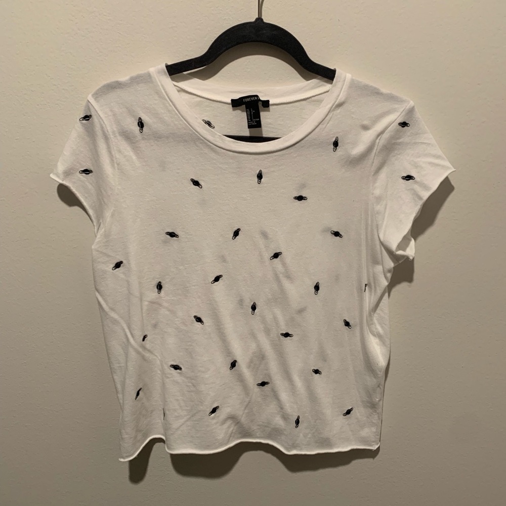 Sheer Printed Space Tee